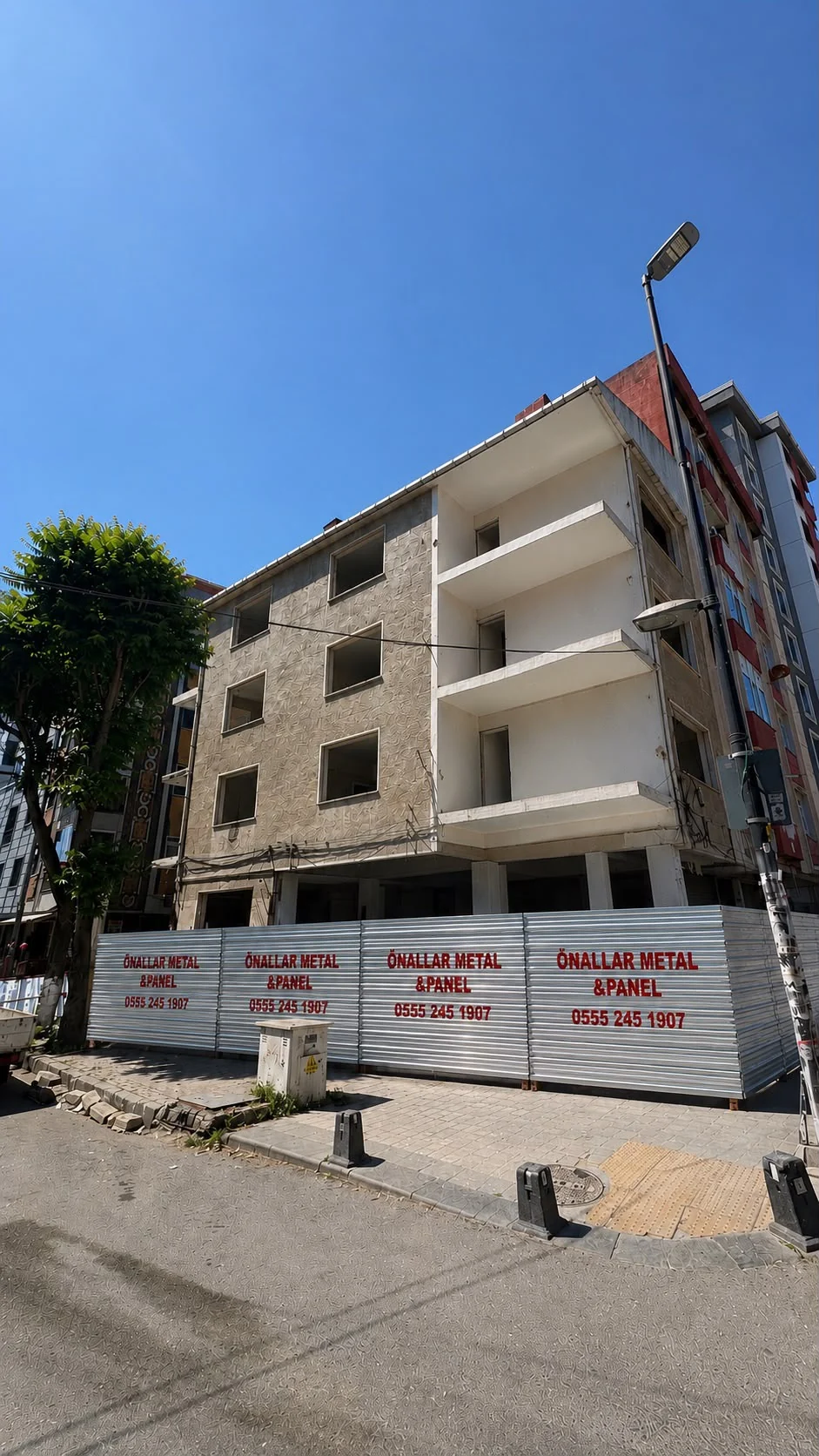 Önallar Metal Panel bina çevresi galvaniz panel uygulaması