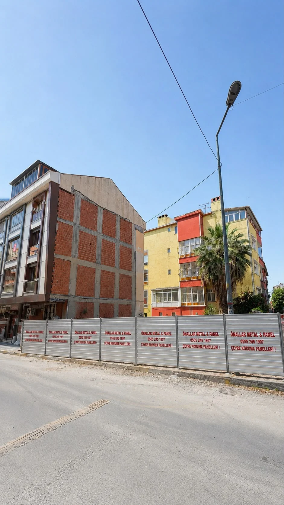 Önallar galvaniz çevre koruma paneli sokak uygulaması